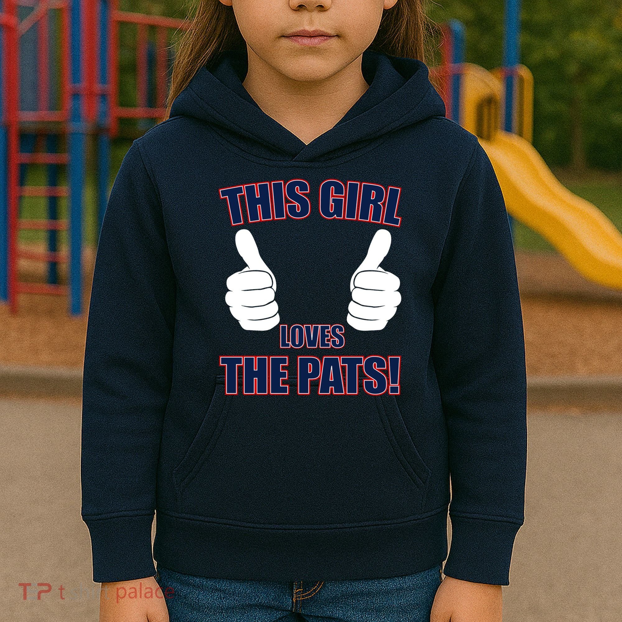 This Girl Loves The Pats Kids Hoodie