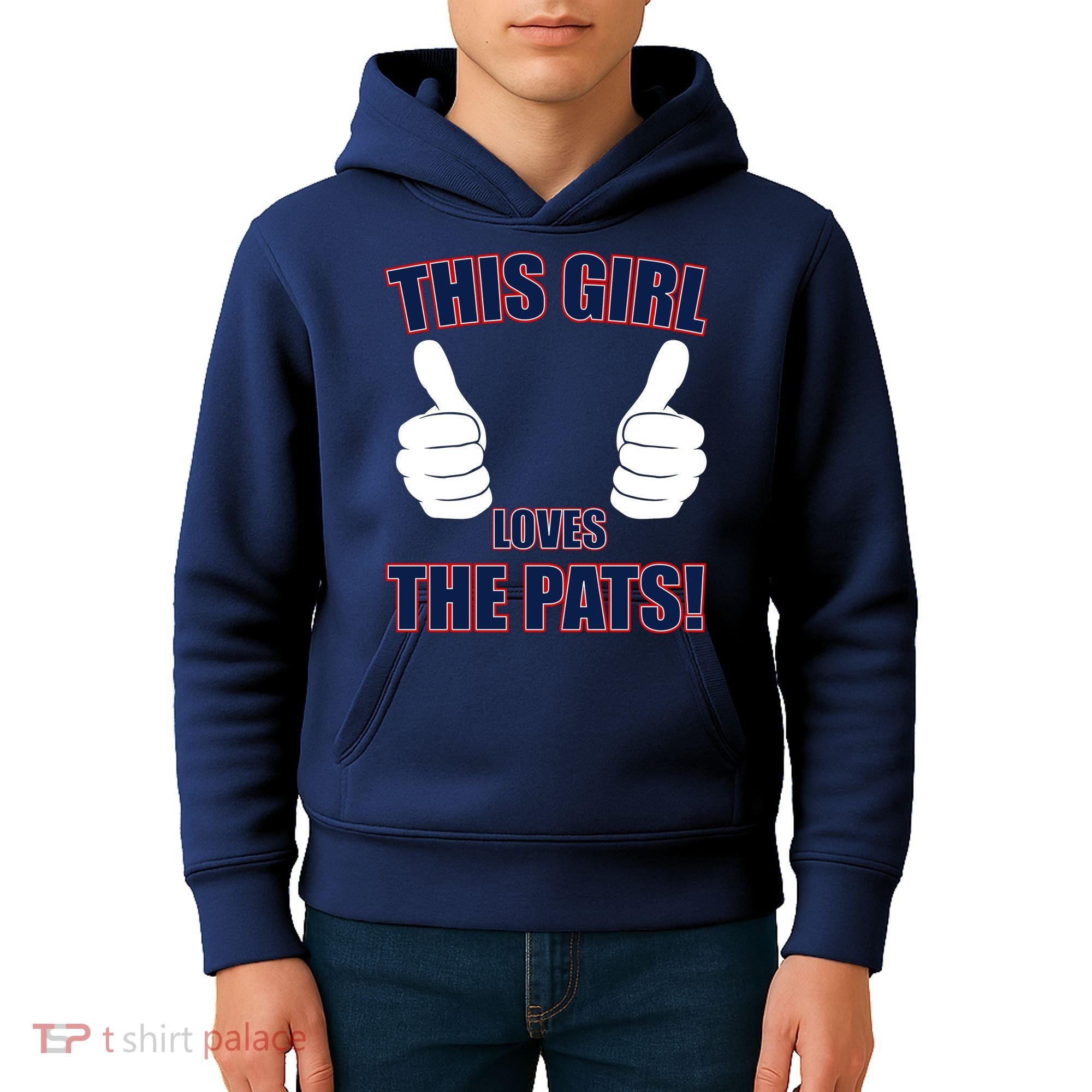 This Girl Loves The Pats Kids Hoodie