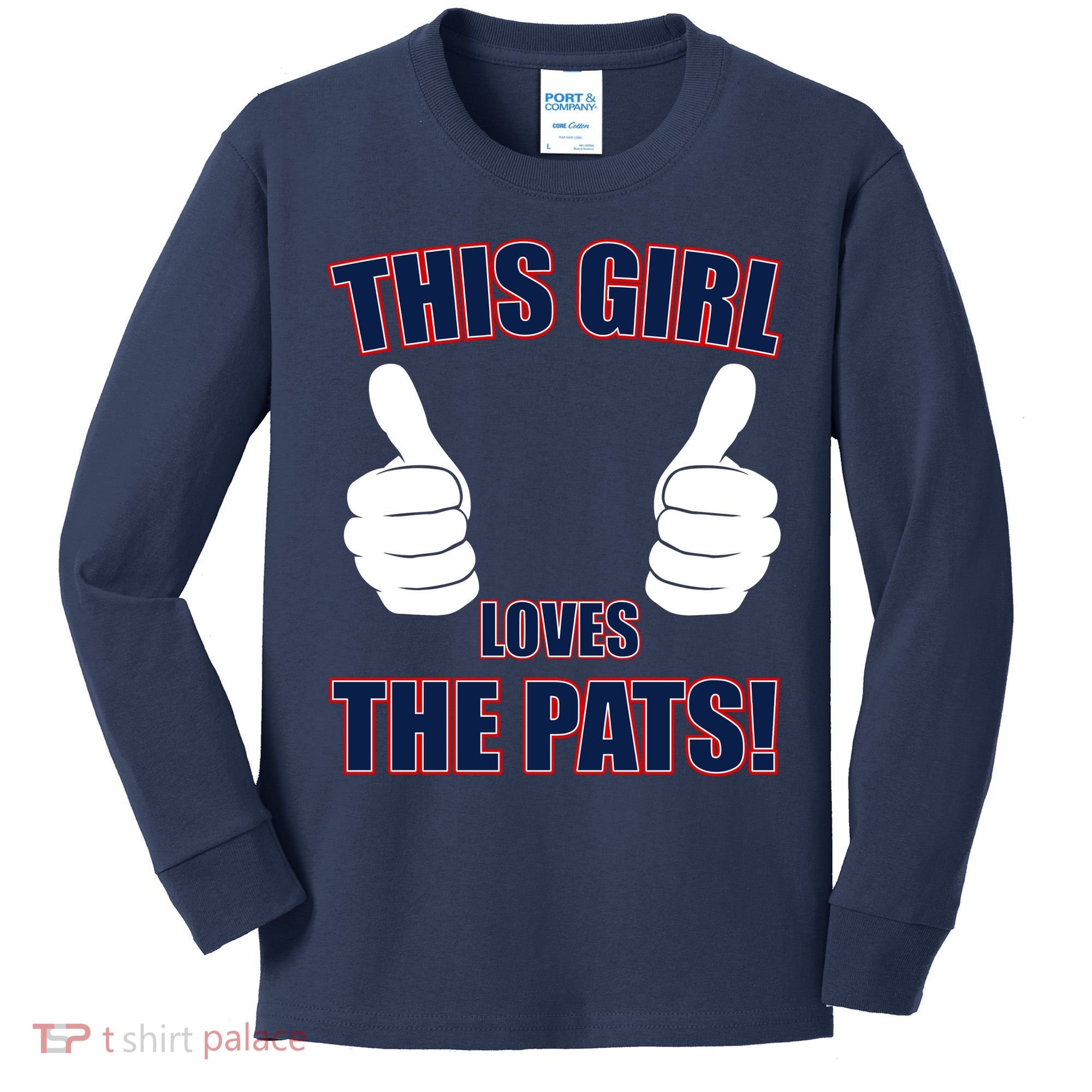 This Girl Loves The Pats Kids Long Sleeve Shirt