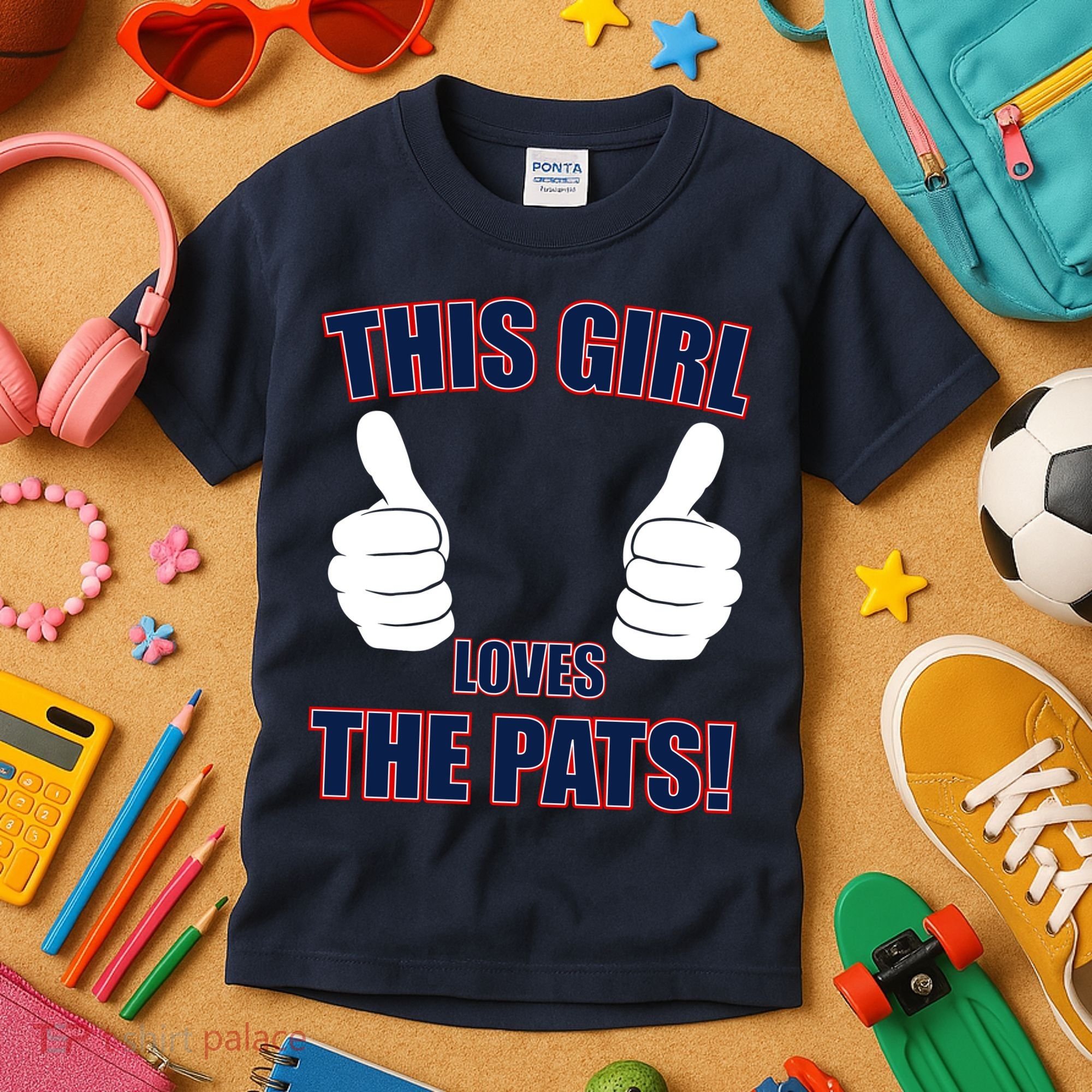 This Girl Loves The Pats Kids T-Shirt