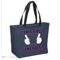 This Girl Loves The Pats Tote Bag thumb 2