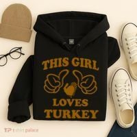 This Girl Loves Turkey Hoodie thumb 4