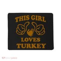 This Girl Loves Turkey Mousepad thumb 0