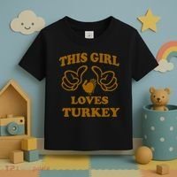 This Girl Loves Turkey Toddler T-Shirt thumb 3