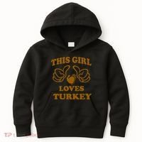 This Girl Loves Turkey Kids Hoodie thumb 0