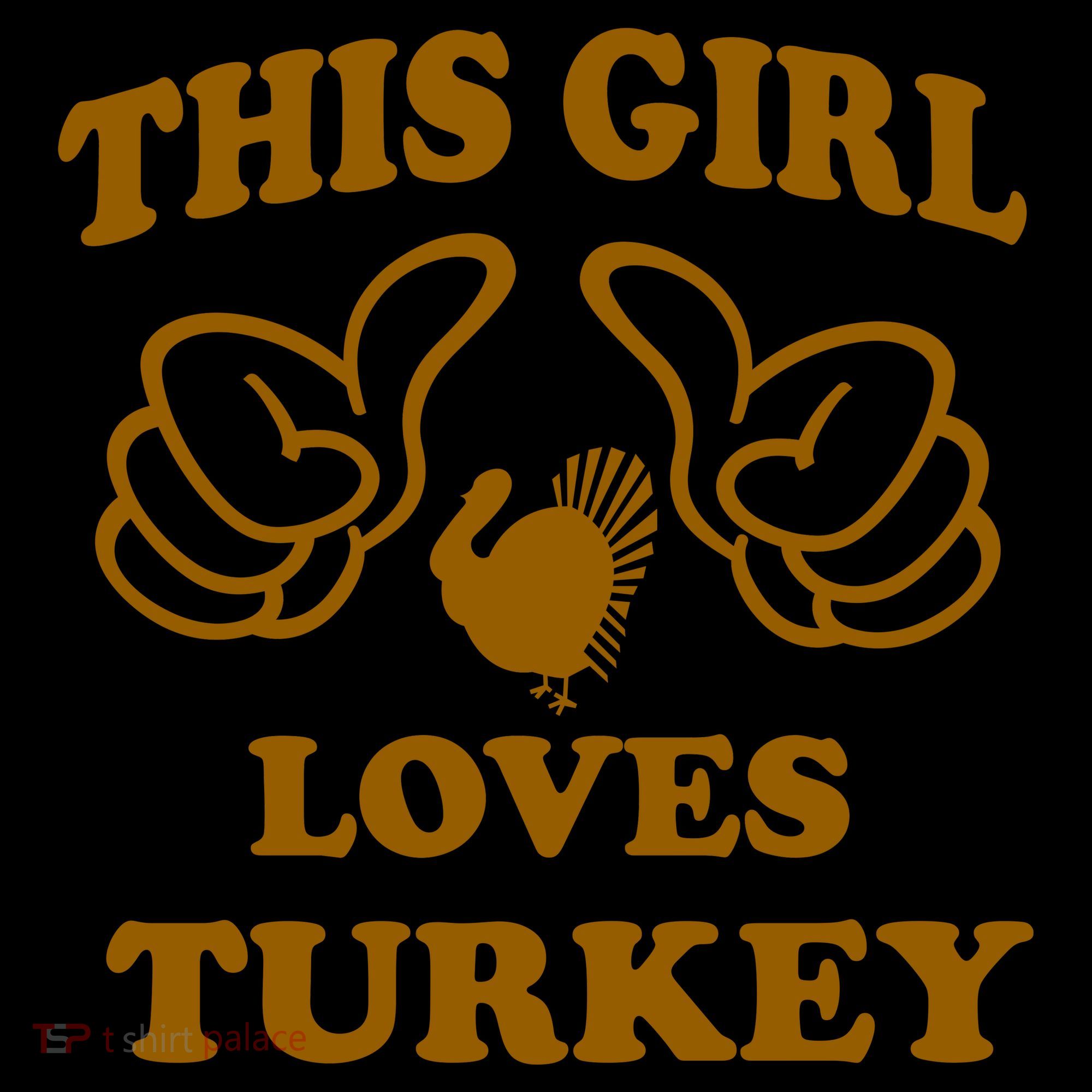This Girl Loves Turkey Kids Long Sleeve Shirt