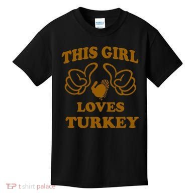 This Girl Loves Turkey Kids T-Shirt