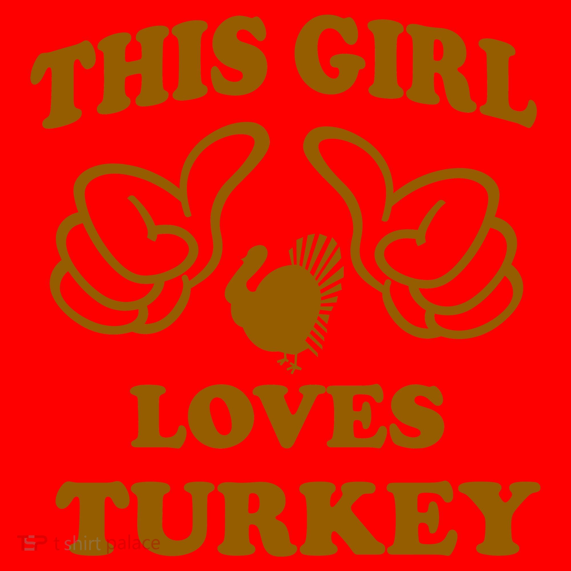 This Girl Loves Turkey Santa Hat