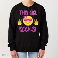 This Girl Rocks Funny Emoji Women's Sweatshirt thumb 0