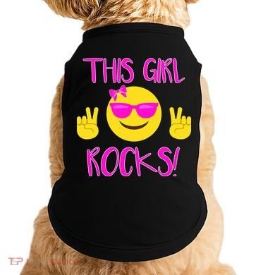 This Girl Rocks Funny Emoji Doggie Tank