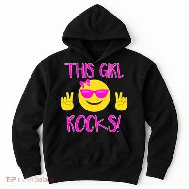 This Girl Rocks Funny Emoji Hoodie