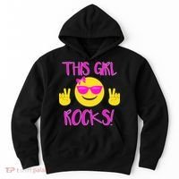 This Girl Rocks Funny Emoji Hoodie thumb 0
