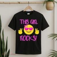 This Girl Rocks Funny Emoji T-Shirt thumb 2