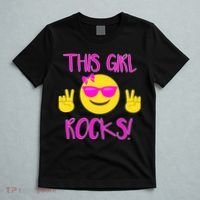 This Girl Rocks Funny Emoji T-Shirt thumb 5