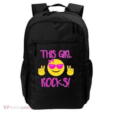 This Girl Rocks Funny Emoji Backpack