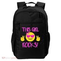This Girl Rocks Funny Emoji Backpack thumb 0