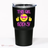 This Girl Rocks Funny Emoji Tumbler thumb 0