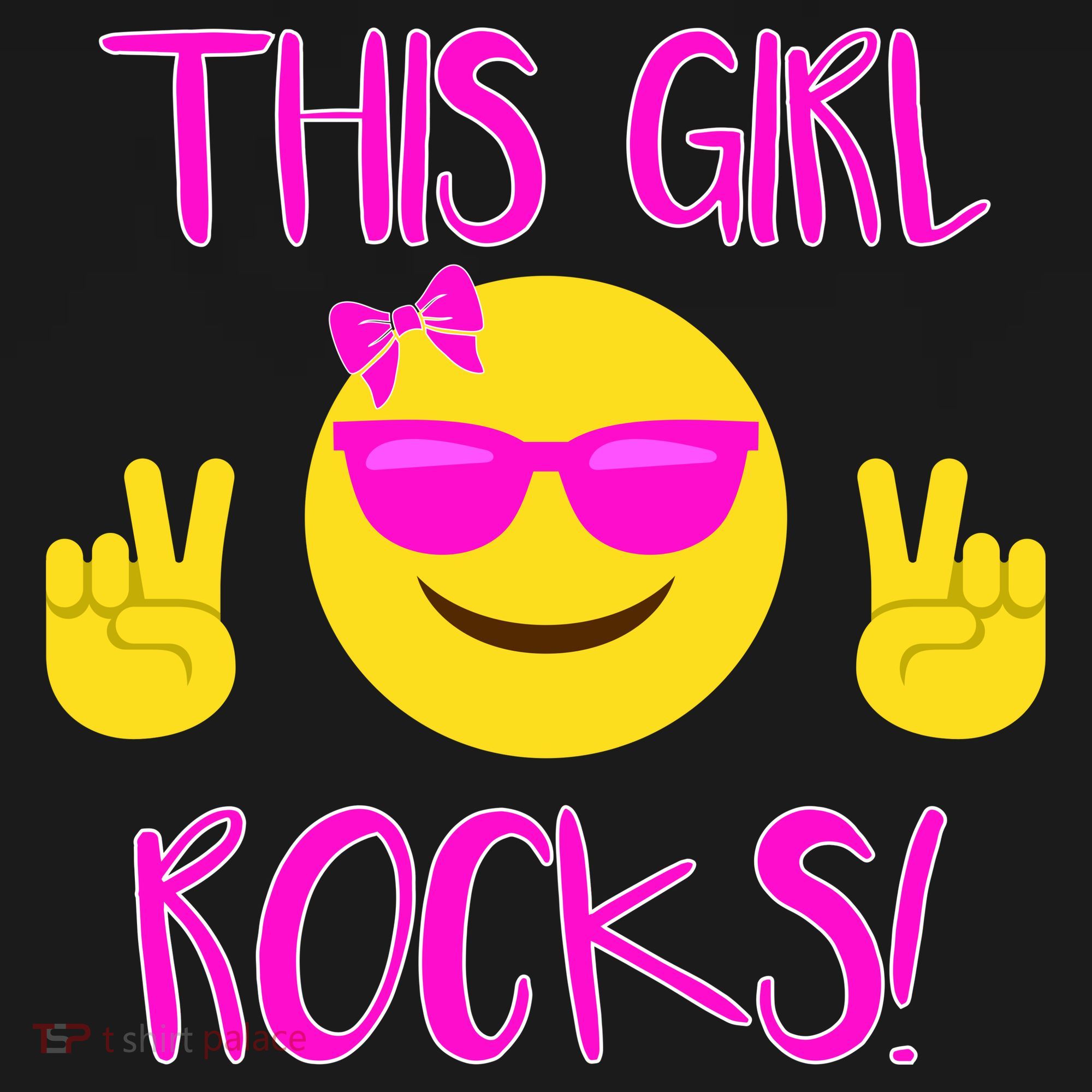 This Girl Rocks Funny Emoji Mousepad