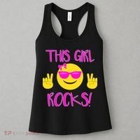 This Girl Rocks Funny Emoji Women's Tank Top thumb 3