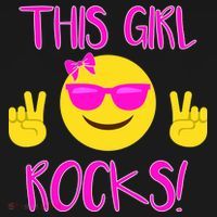 This Girl Rocks Funny Emoji Baby Bodysuit thumb 2