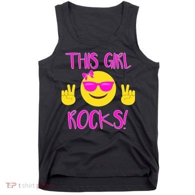 This Girl Rocks Funny Emoji Tank Top