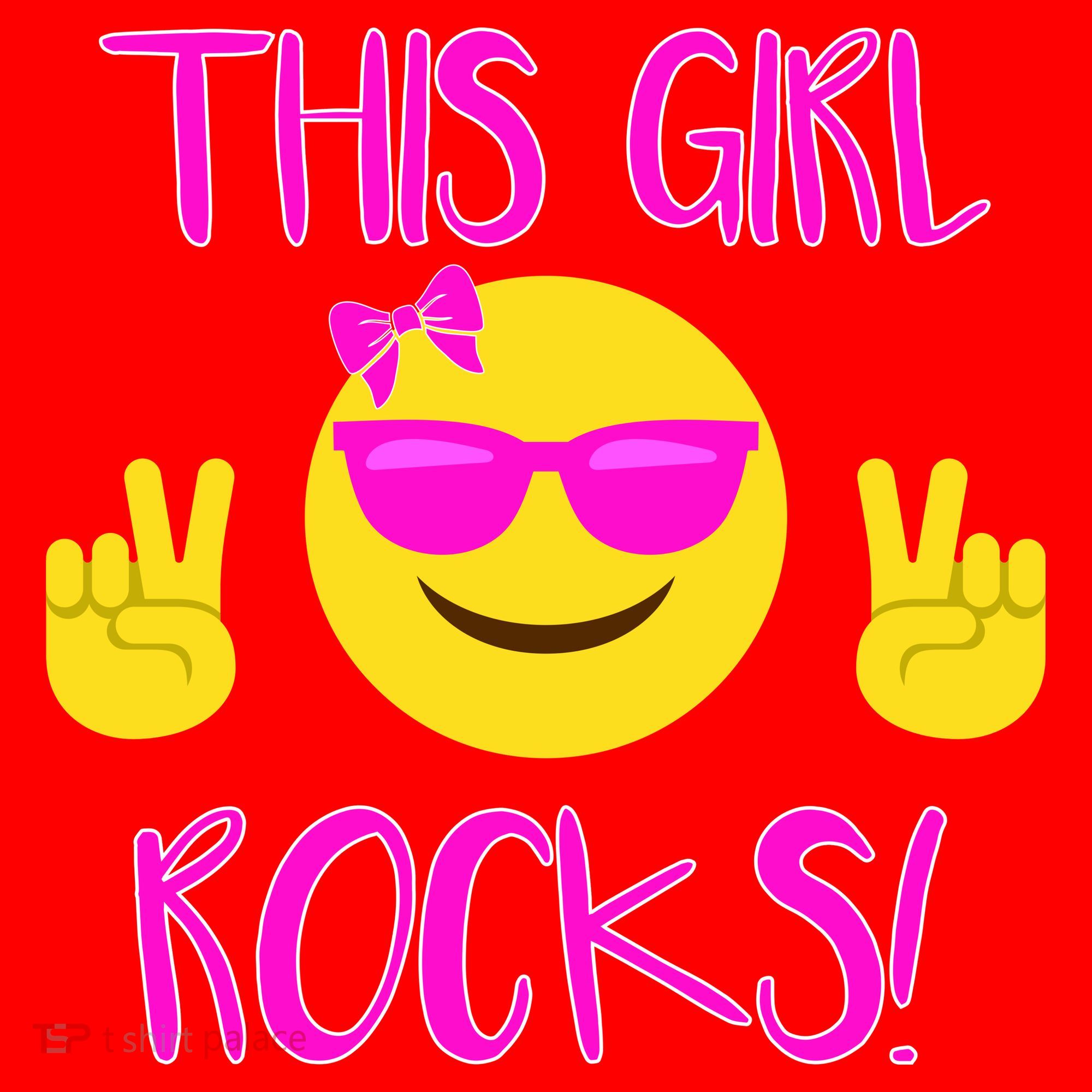 This Girl Rocks Funny Emoji Santa Hat
