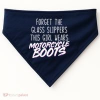 This Girl Wears Motorcycle Boots USA-Made Doggie Bandana thumb 0