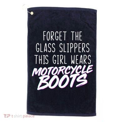This Girl Wears Motorcycle Boots Golf Towel