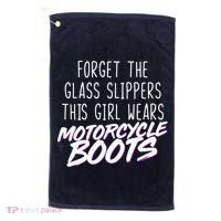 This Girl Wears Motorcycle Boots Golf Towel thumb 0