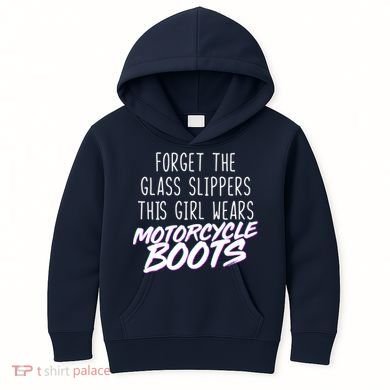 This Girl Wears Motorcycle Boots Kids Hoodie