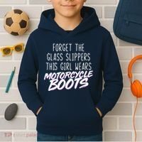 This Girl Wears Motorcycle Boots Kids Hoodie thumb 2