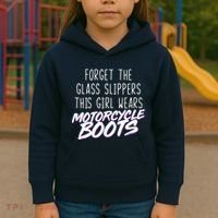 This Girl Wears Motorcycle Boots Kids Hoodie thumb 3
