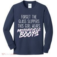 This Girl Wears Motorcycle Boots Kids Long Sleeve Shirt thumb 0