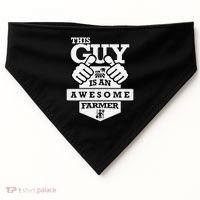 This Guy Is An Awesome Farmer USA-Made Doggie Bandana thumb 0