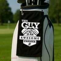 This Guy Is An Awesome Farmer Golf Towel thumb 2