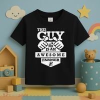 This Guy Is An Awesome Farmer Toddler T-Shirt thumb 3