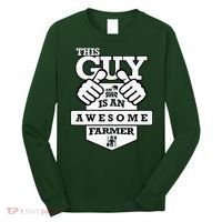 This Guy Is An Awesome Farmer Long Sleeve Shirt thumb 0