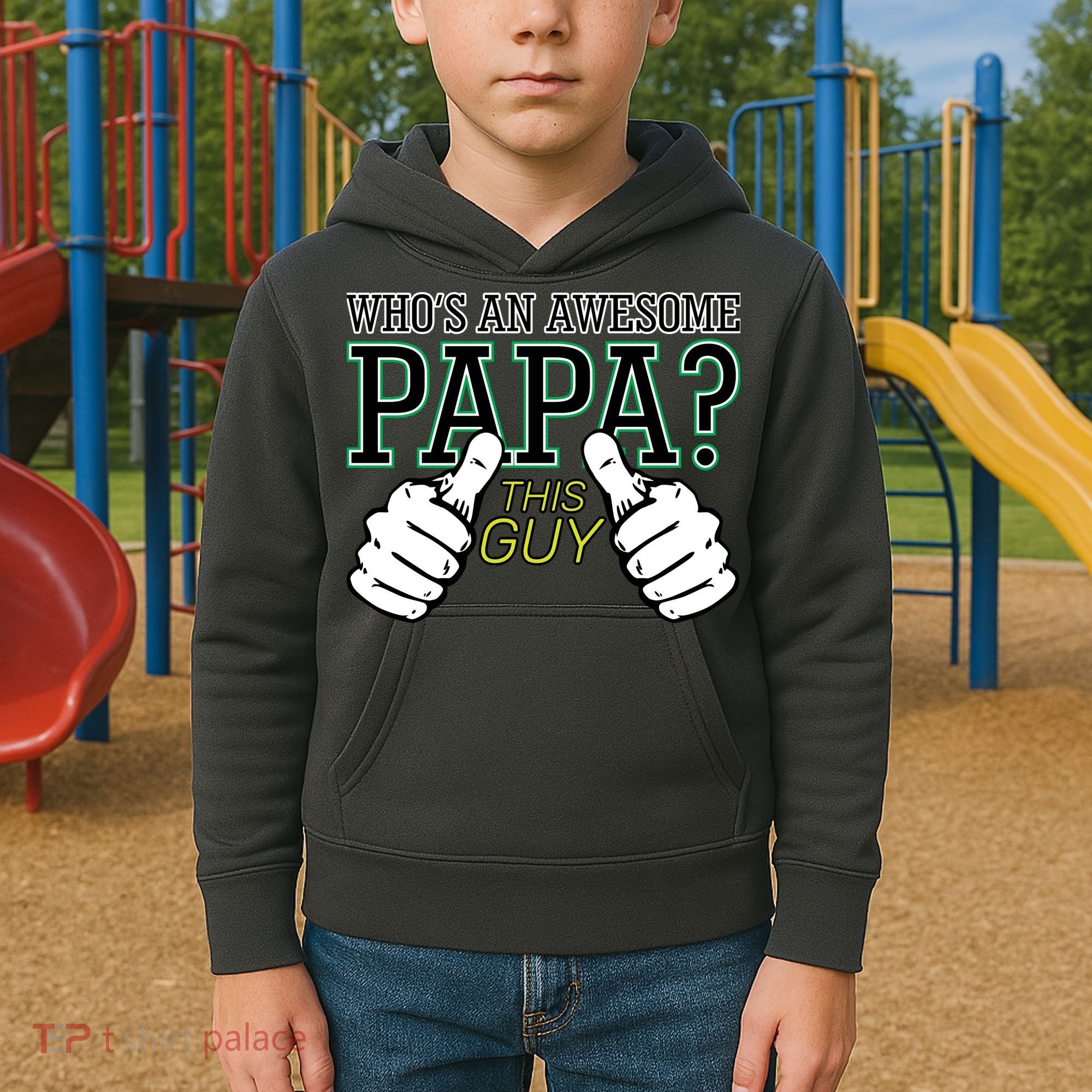 This Guy Is An Awesome Papa Kids Hoodie