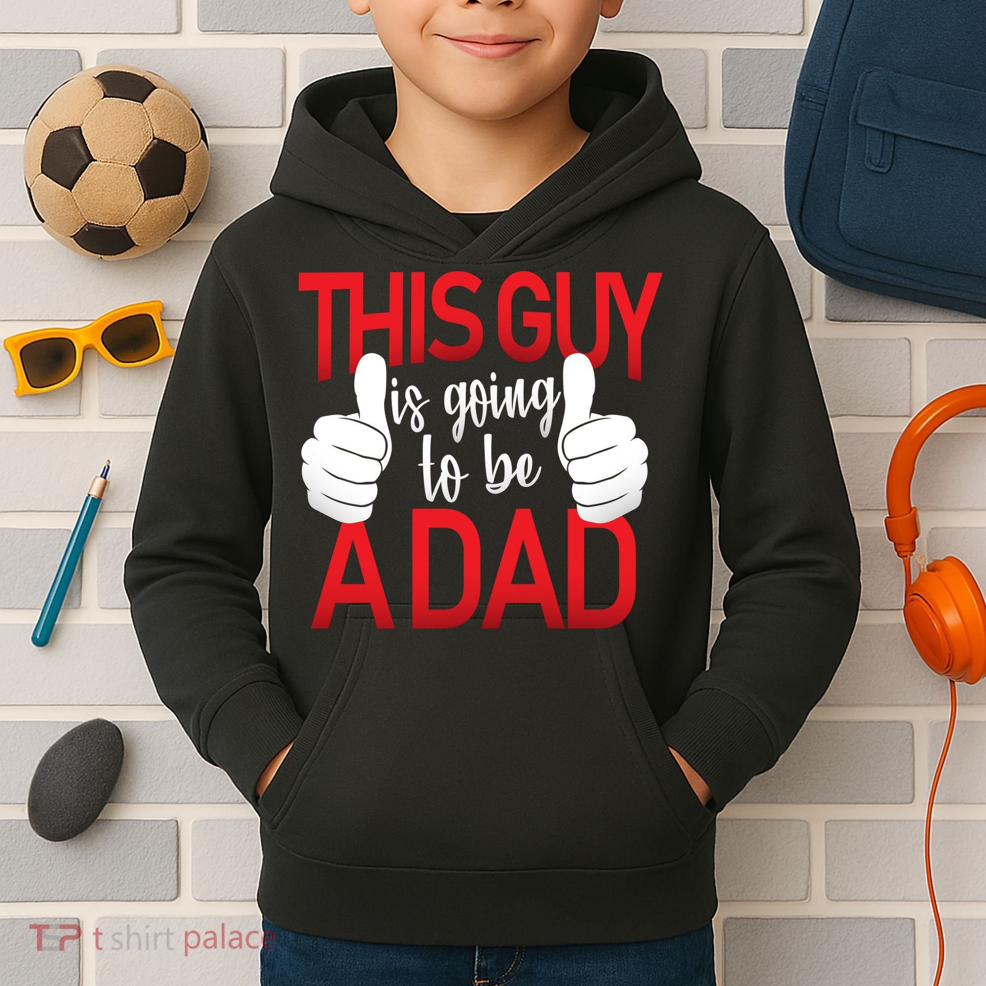 This Guy Is Going To Be A Dad Kids Hoodie