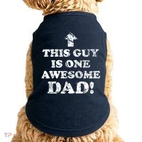 This Guy is One Awesome Dad Distressed Doggie Tank thumb 0