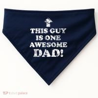This Guy is One Awesome Dad Distressed USA-Made Doggie Bandana thumb 0