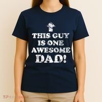 This Guy is One Awesome Dad Distressed T-Shirt thumb 4