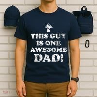 This Guy is One Awesome Dad Distressed T-Shirt thumb 6
