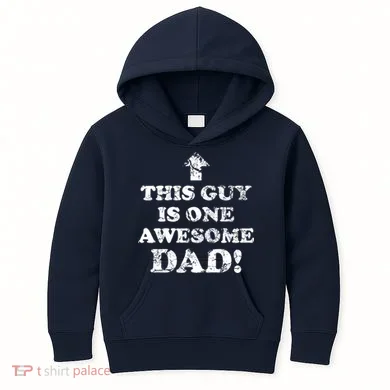 This Guy is One Awesome Dad Distressed Kids Hoodie