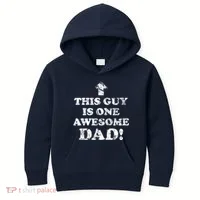 This Guy is One Awesome Dad Distressed Kids Hoodie thumb 0
