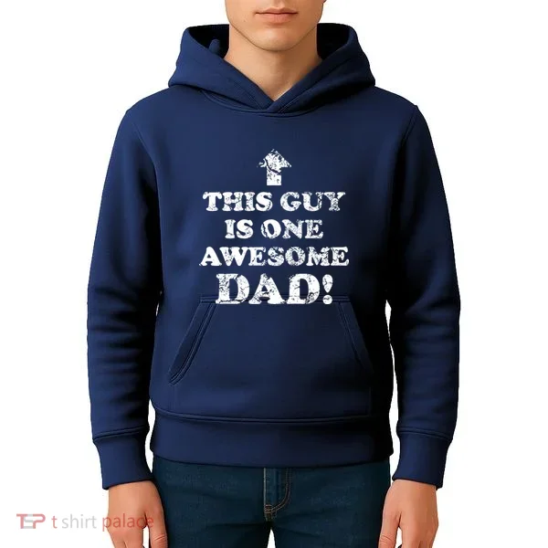 This Guy is One Awesome Dad Distressed Kids Hoodie