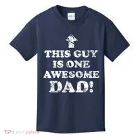 This Guy is One Awesome Dad Distressed Kids T-Shirt thumb 0