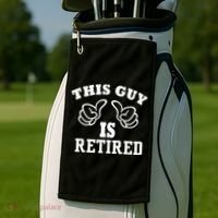 This Guy Is Retired Retirement Golf Towel thumb 2