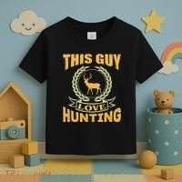 This Guy Love Hunting Toddler T-Shirt thumb 3