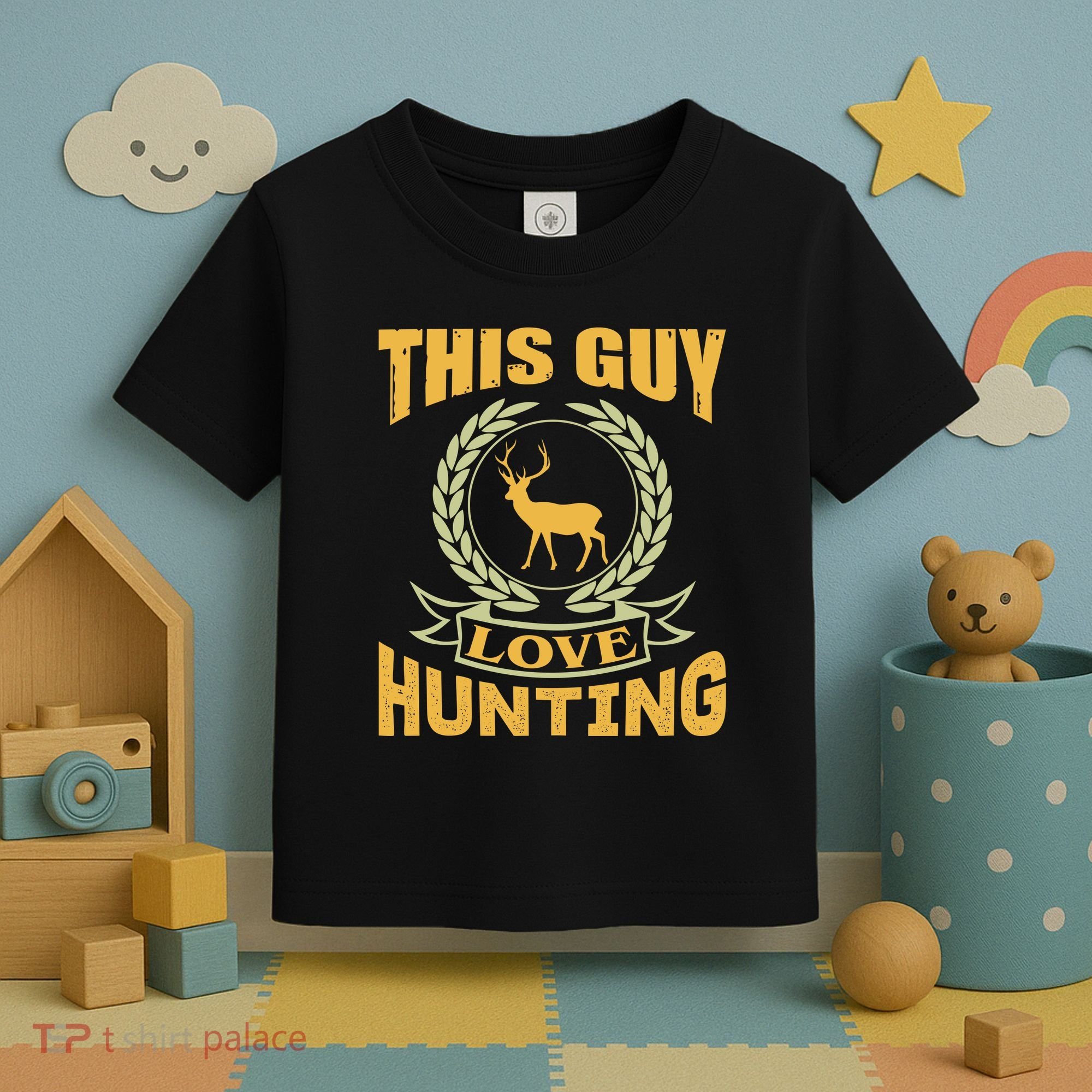 This Guy Love Hunting Toddler T-Shirt